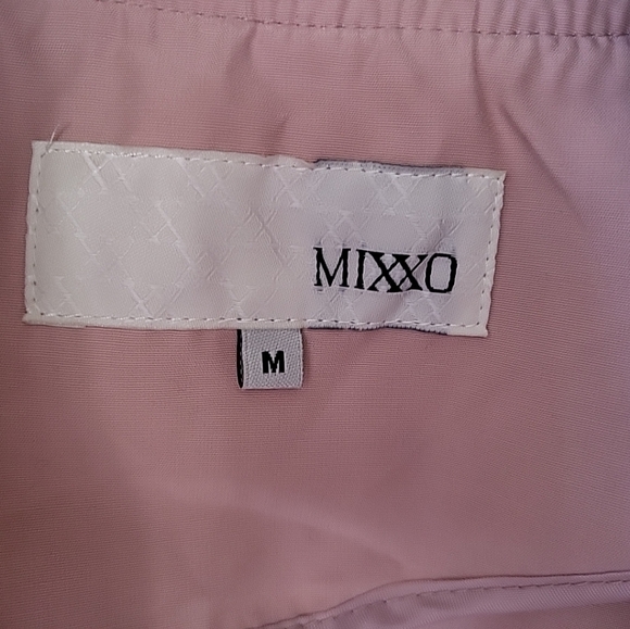 New MIXXO Pink Cotton Blend Bomber Jacket with Cute Word Patches Medium - Picture 15 of 15